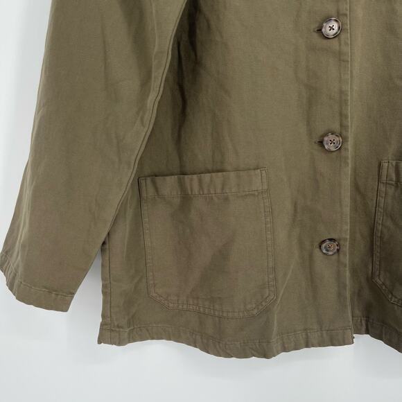 Marine Layer Gracey Chore Coat Olive Green XL Organic Cotton NWT - Picture 6 of 8